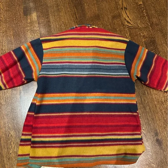 Fleece Striped Button-Up Jacket - Picture 3 of 3